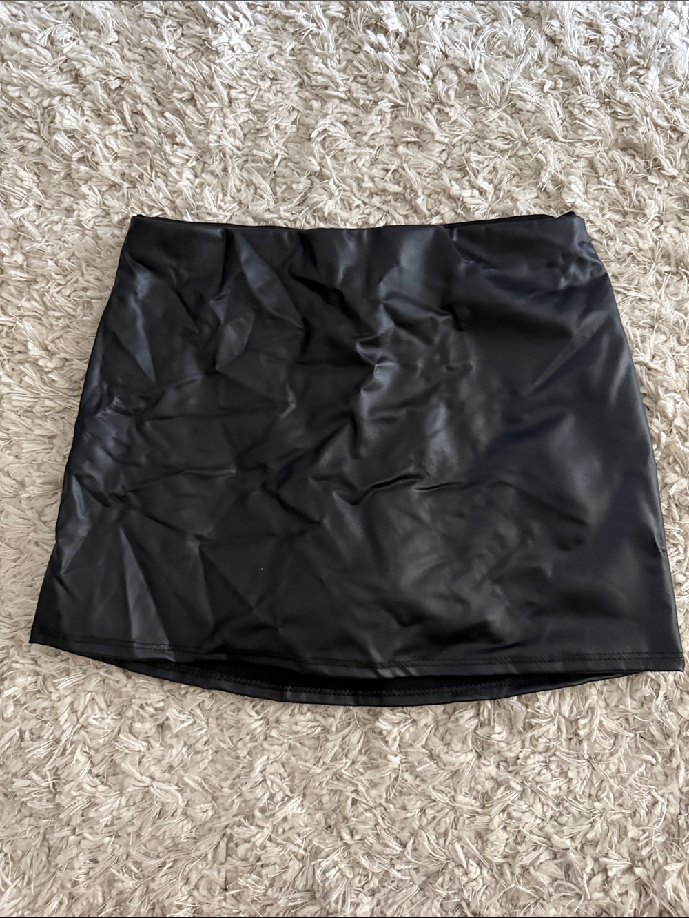 Windsor Black Faux Leather Mini Skirt